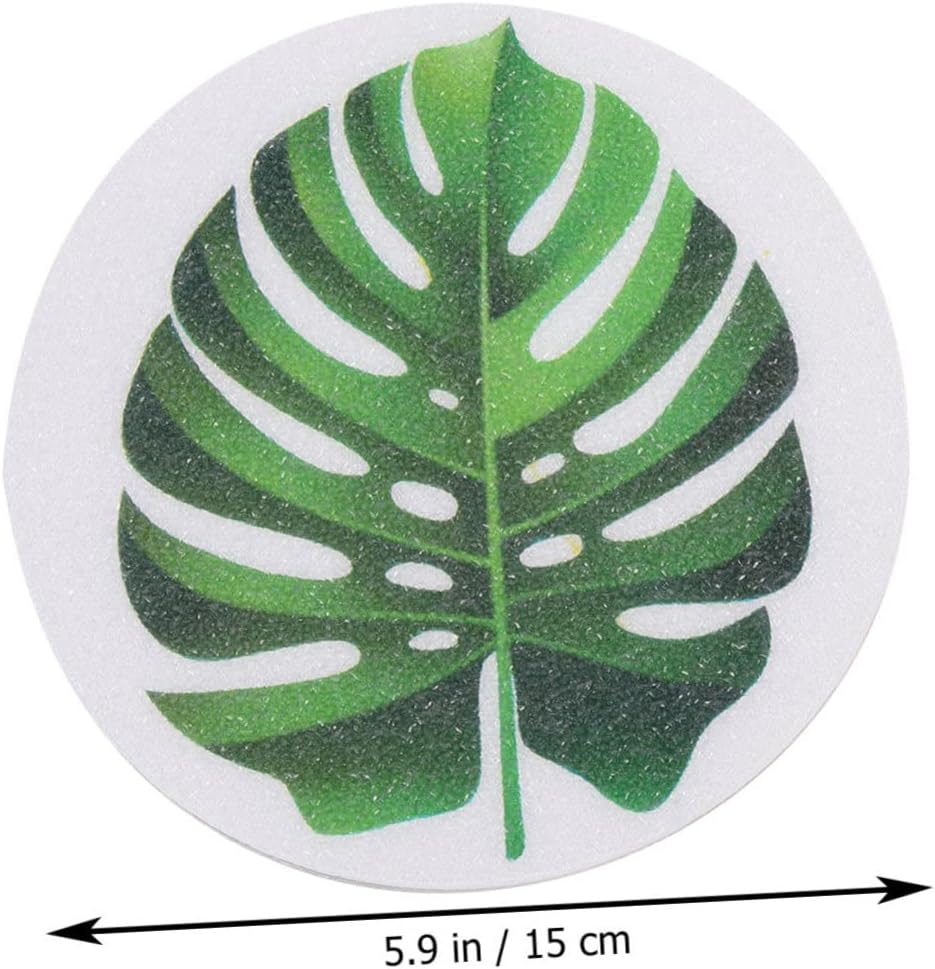 Non-Slip Bathtub Decals with Leaf Design