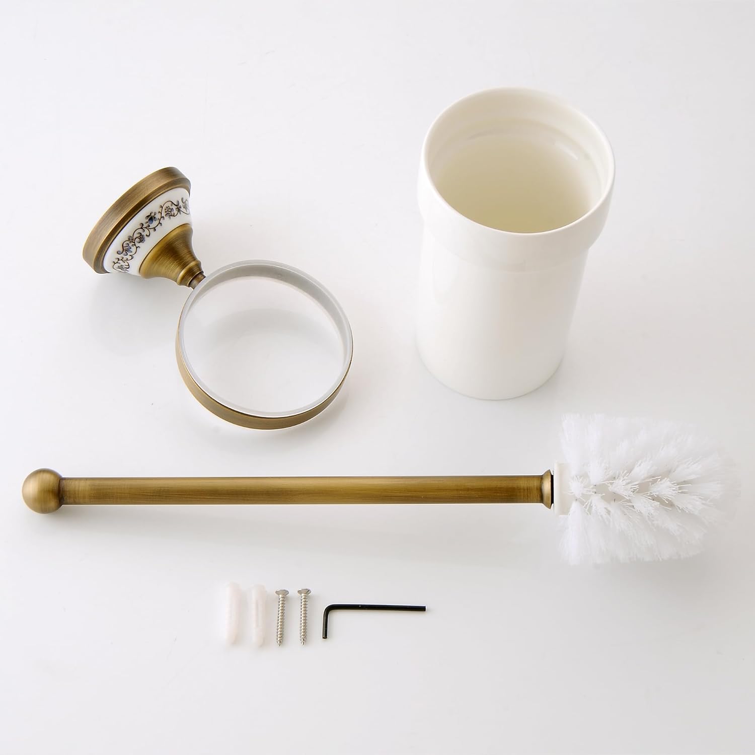Toilet Brush with Holder - antique bronze