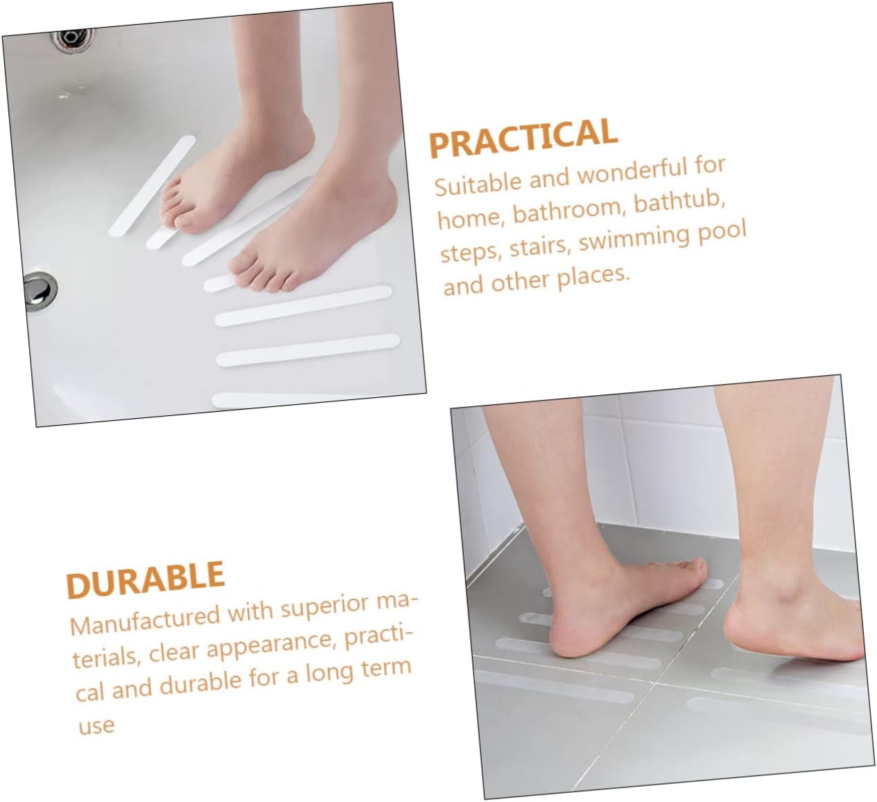 12-Piece Non-Slip Bath Sticker for bathtub safety