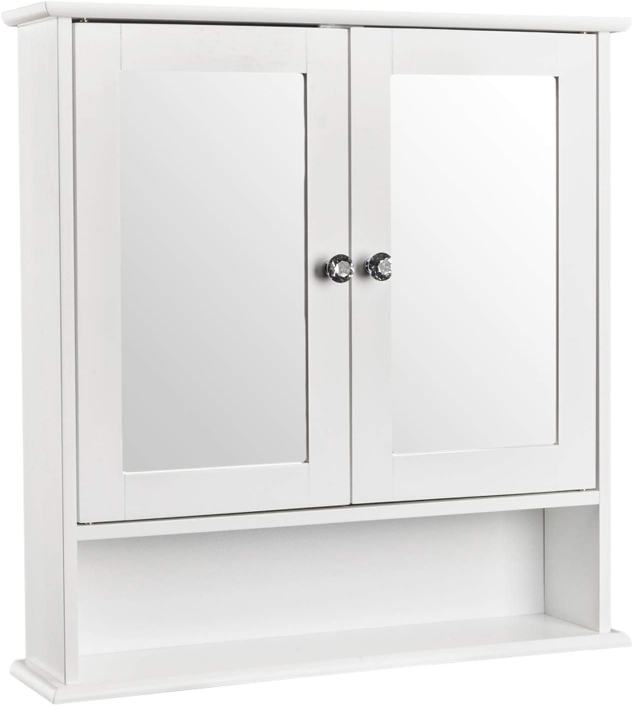 Guangshuohui bathroom medicine cabinet wall mount shelf with mirror and storage
