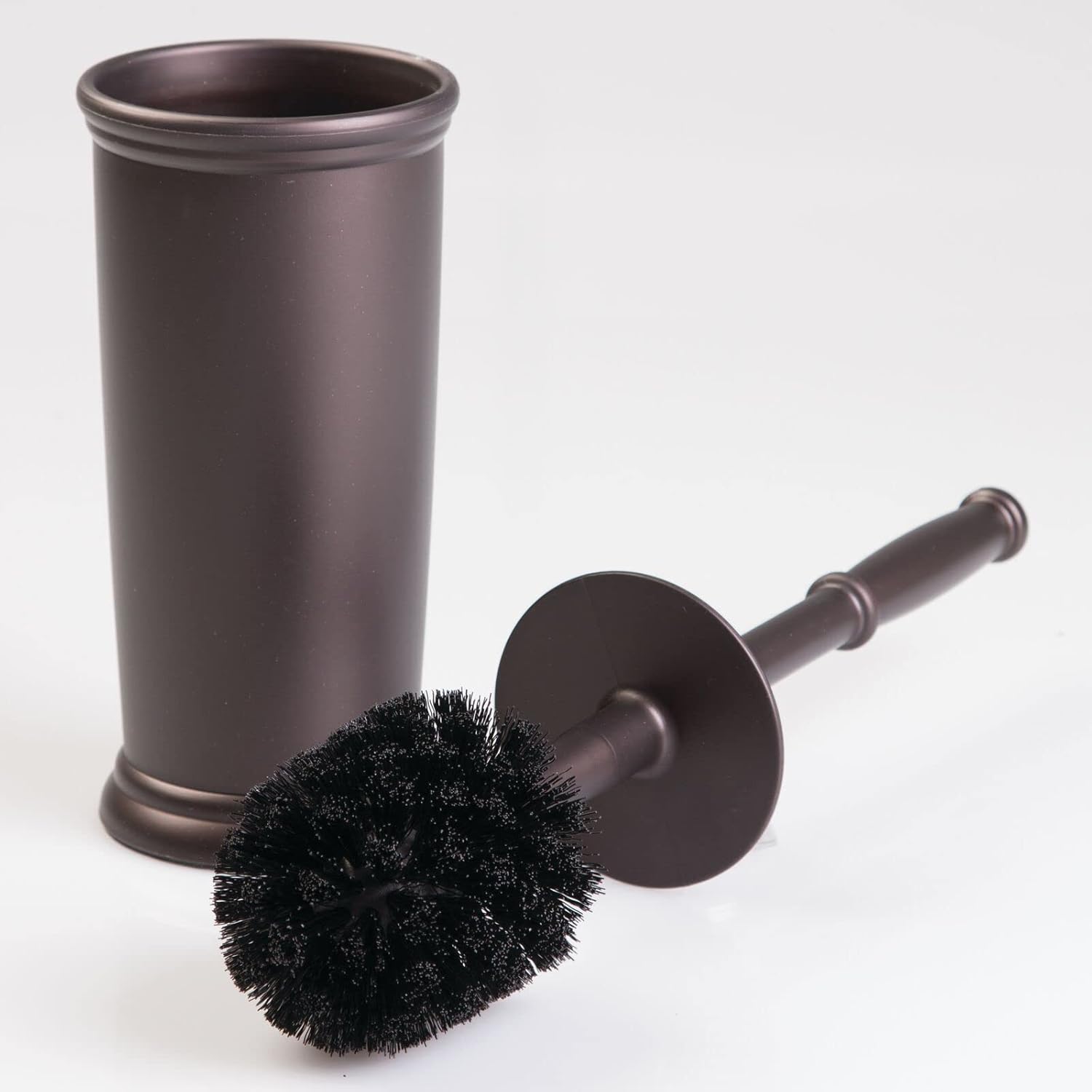 mDesign Toilet Bowl Brush and Holder - Bronze