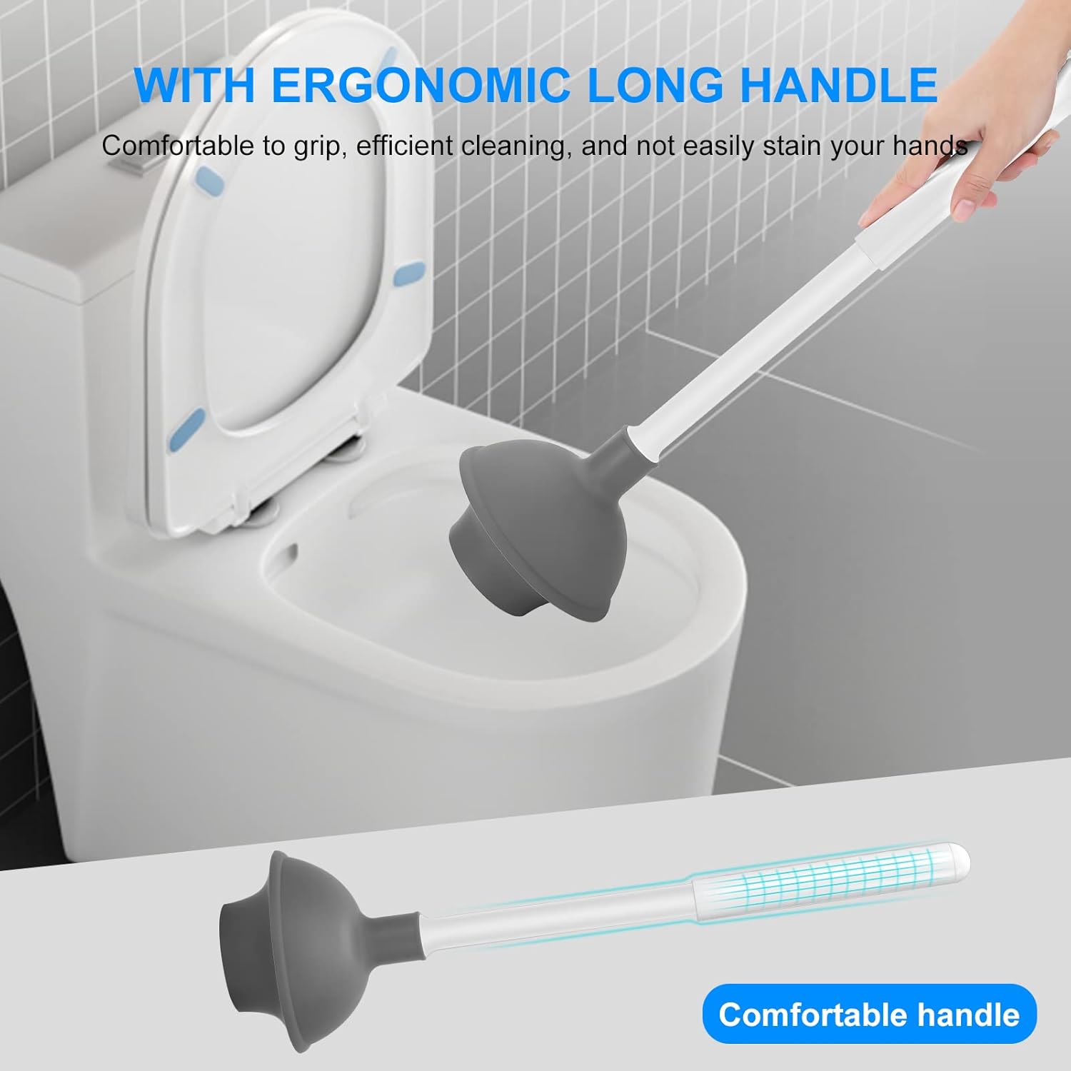 SetSail Toilet Plunger Brush Set
