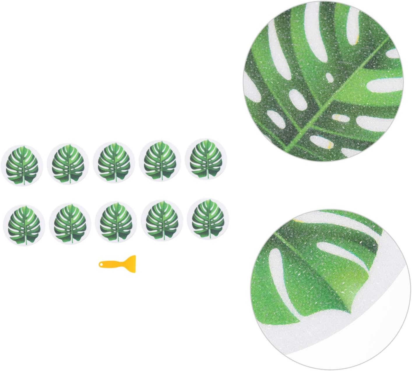 VICASKY Self Adhesive Bathtub Decals Leaf Shape Non Slip Stickers for Safety