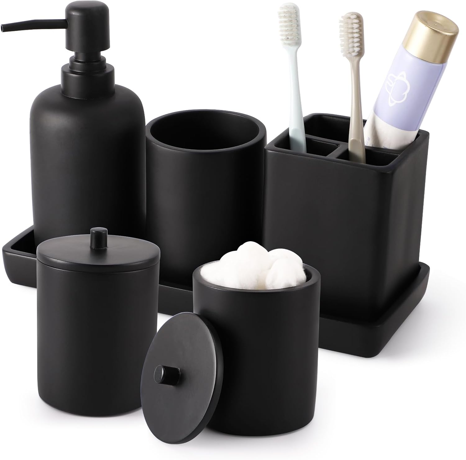 XLHOMO Black bathroom set
