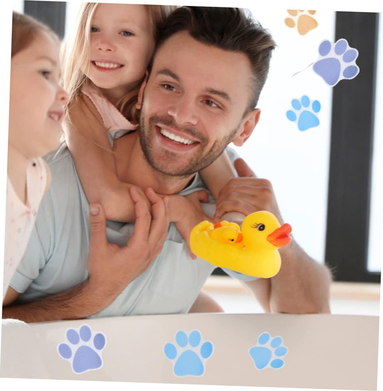 Alipis 20 Pcs Dog Paw Print Non-Slip Bathtub Stickers