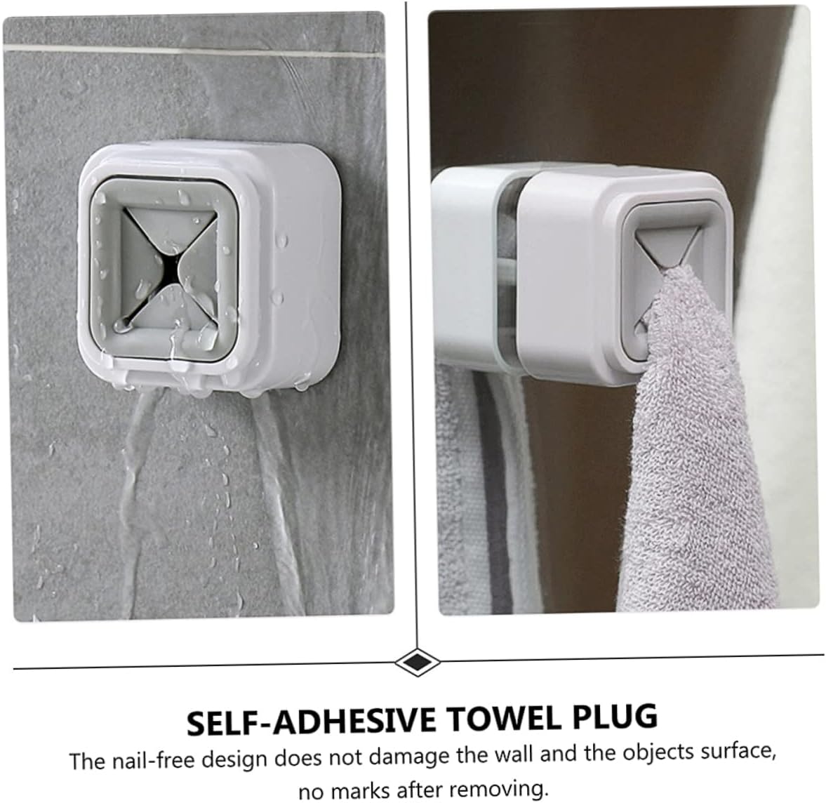 DECHOUS 3Pcs Self Adhesive Towel Holders for Bathroom Kitchen