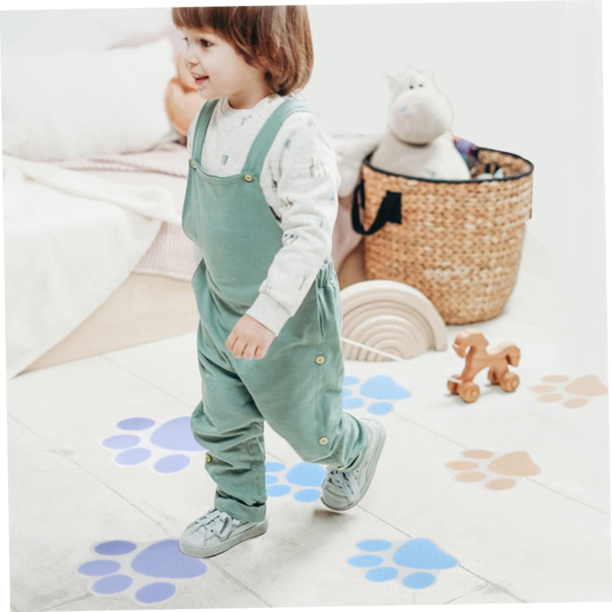 Alipis 20 Pcs Dog Paw Print Non-Slip Bathtub Stickers