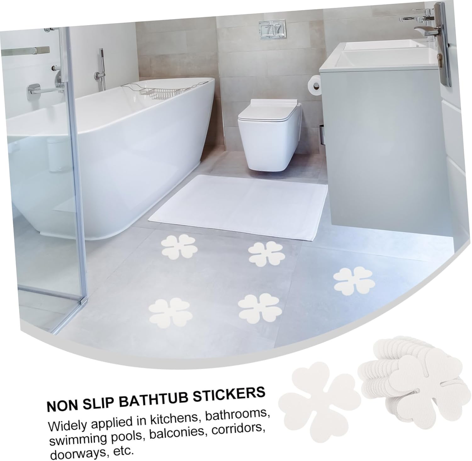 DECHOUS 12-Piece Non-Slip bathtub stickers for safe bathroom use