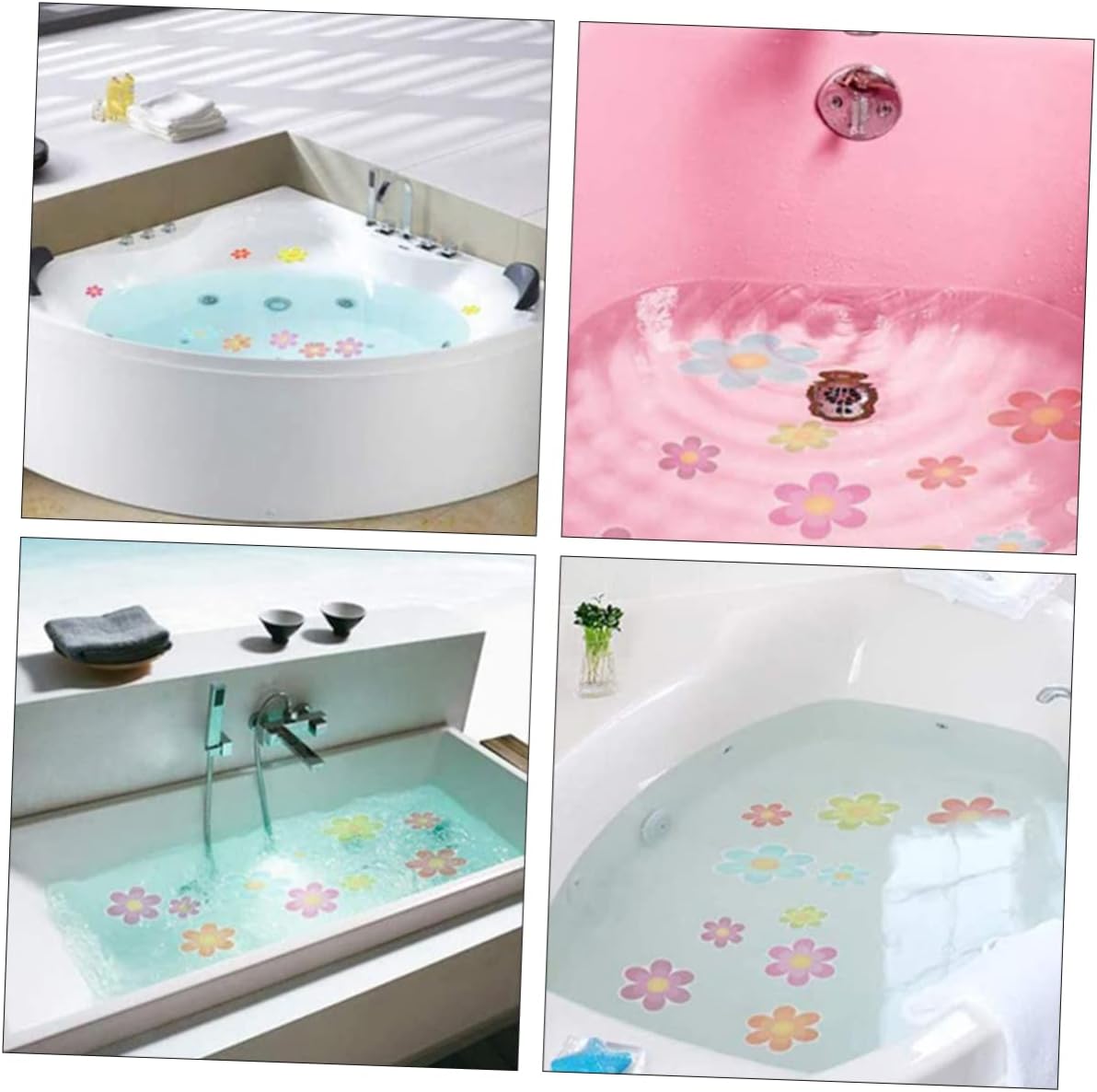 Slip-Resistant Daisy Bath Sticker for Safety