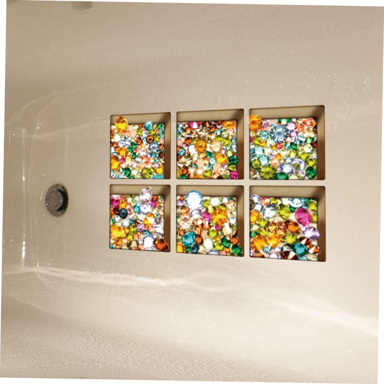 Non-Slip Bathtub Stickers 6 Pack 3D Design Removable Decals