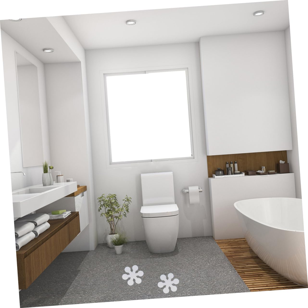 20 Pcs Snowflake Non-Slip Bath Tub Stickers for Safety