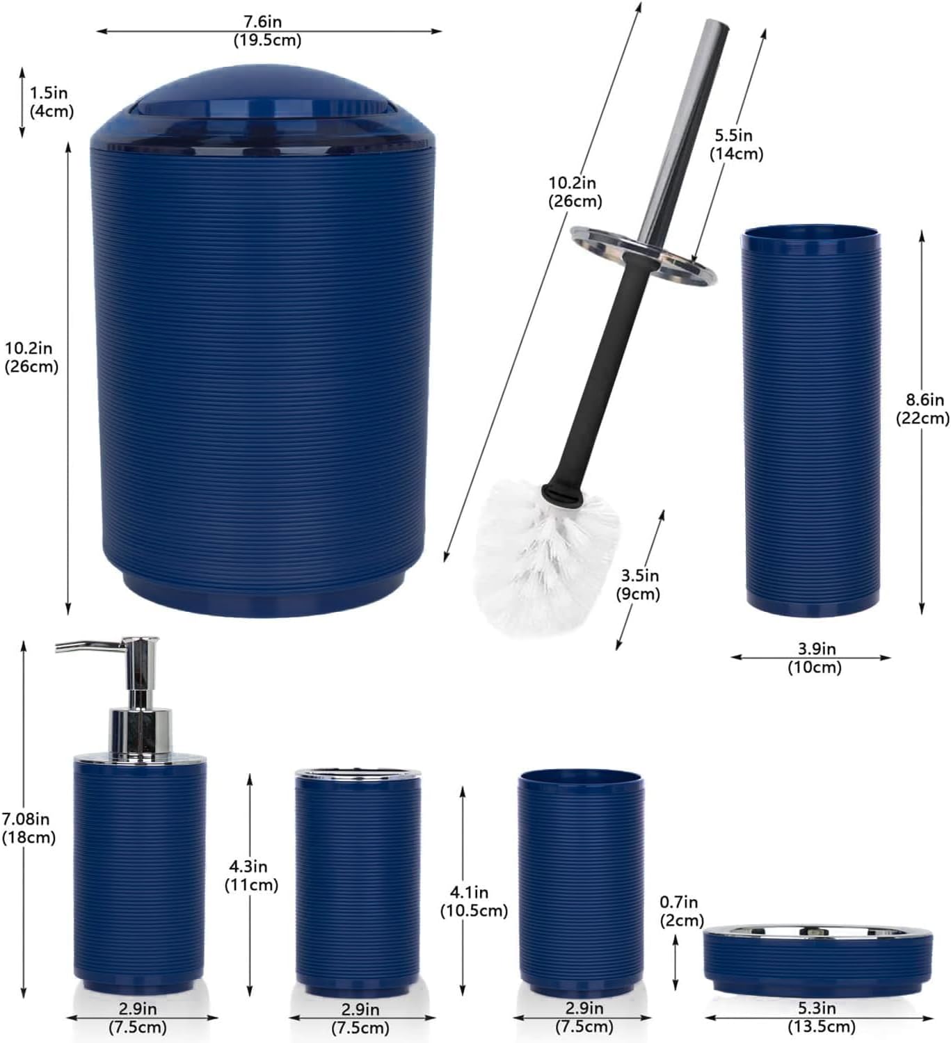 CERBIOR Trade-In bath set 6 piece bathroom accessory with premium quality
