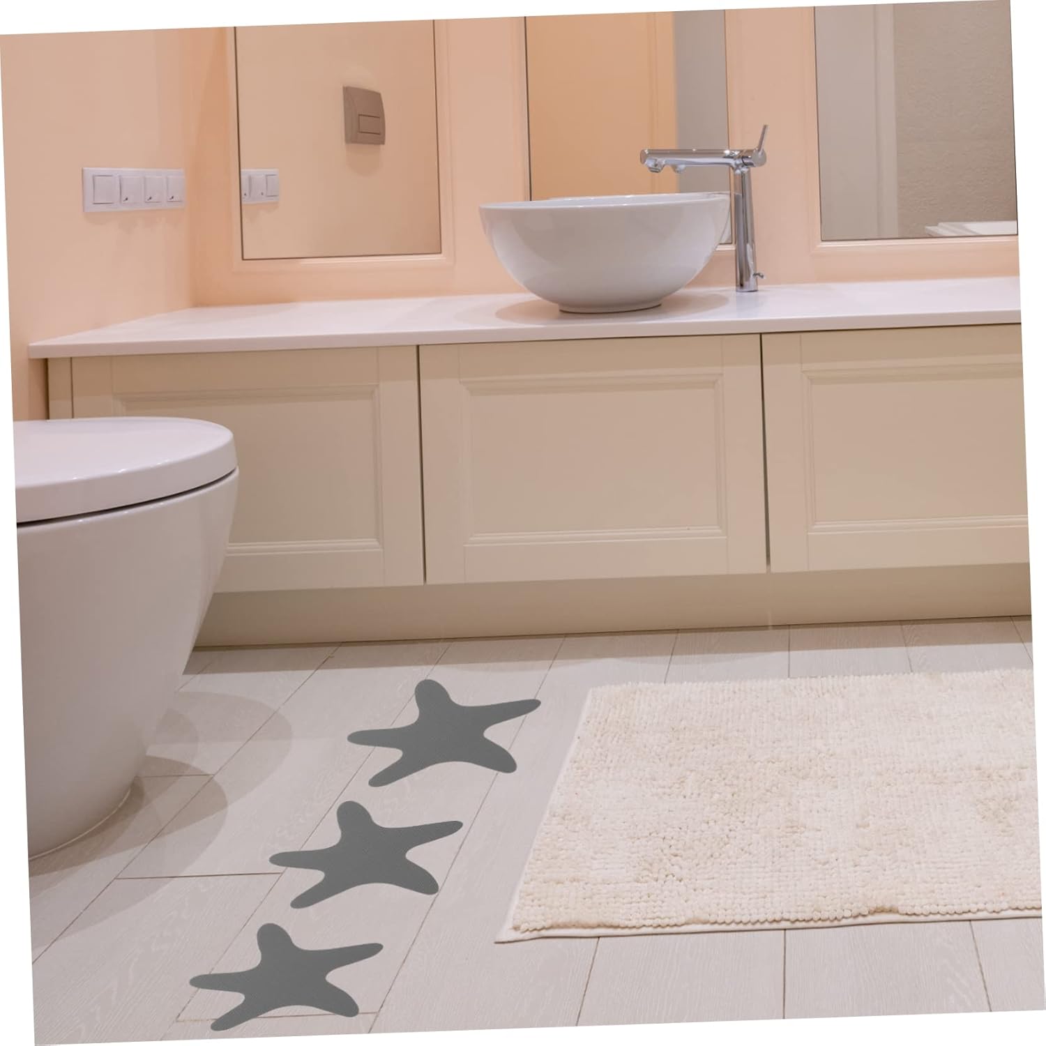 TINEASUR 1 Set Cartoon Bath Stickers Non-Slip Decals for Bathroom Safety