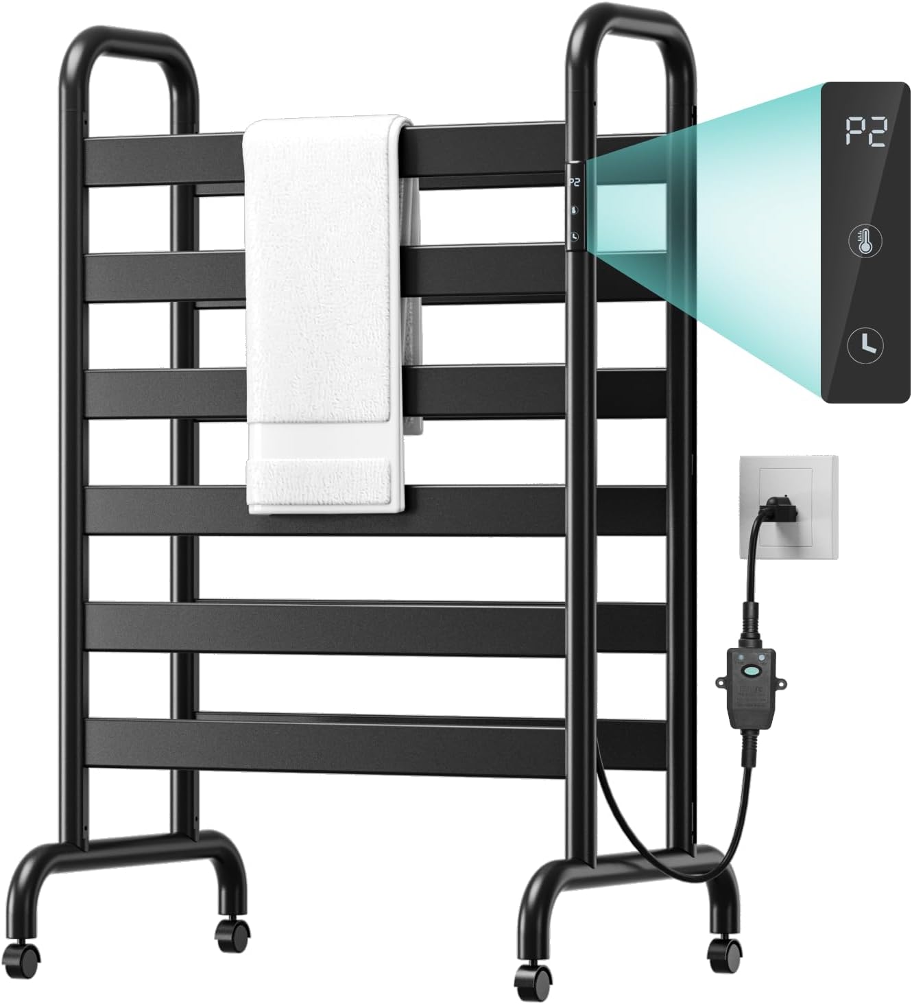 Electric Towel Warmer 12 Bars Constant Temperature Durable Energy Efficient