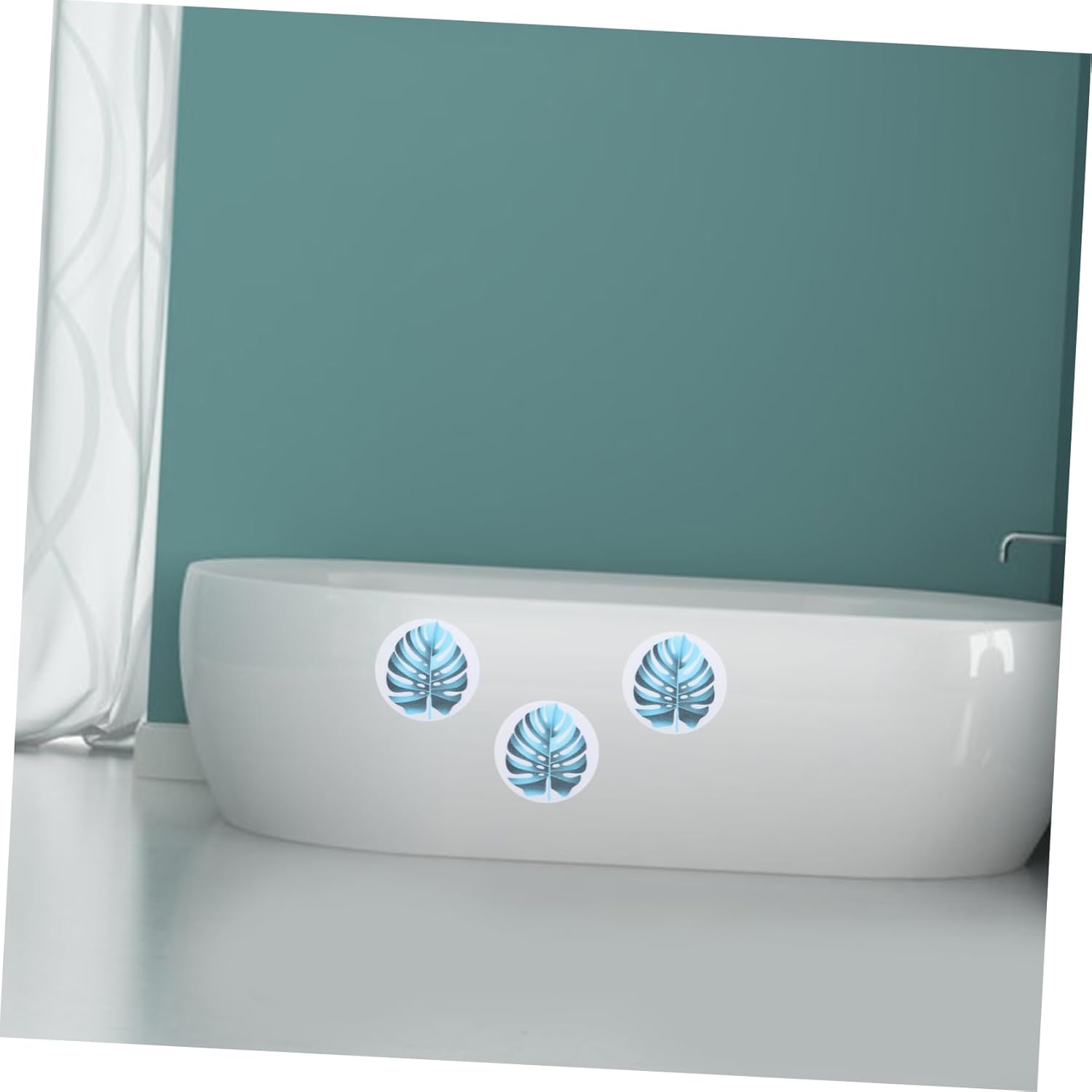 Anti-Slip Bath Stickers with Leaf Patterns for Safety