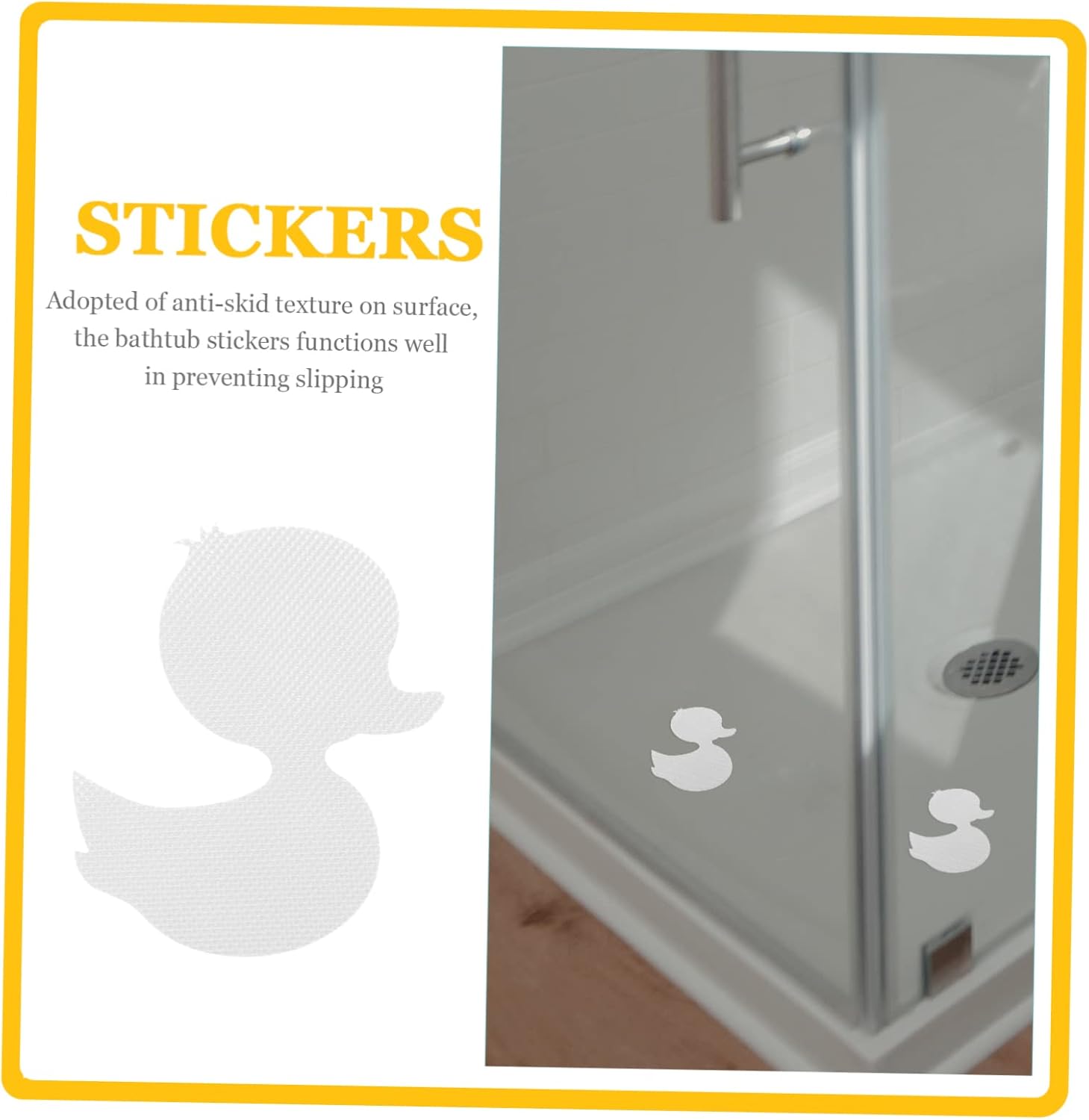 Ciieeo Self-Adhesive Anti-Slip Bathtub Decals 24pcs Cartoon Design