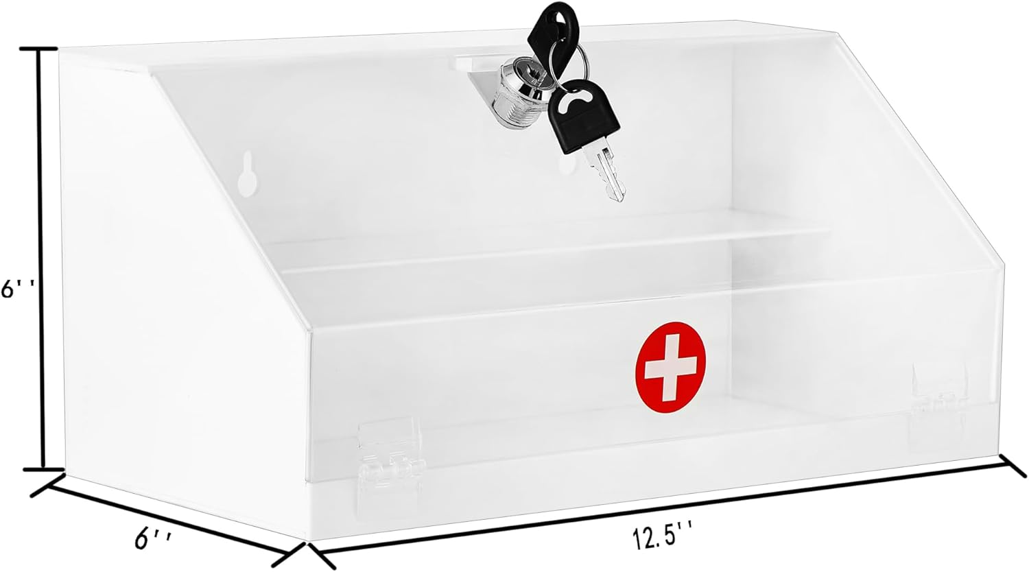 CiaoHER Wall Mount Acrylic Medicine Lock Box Yourutions in Just One Click
