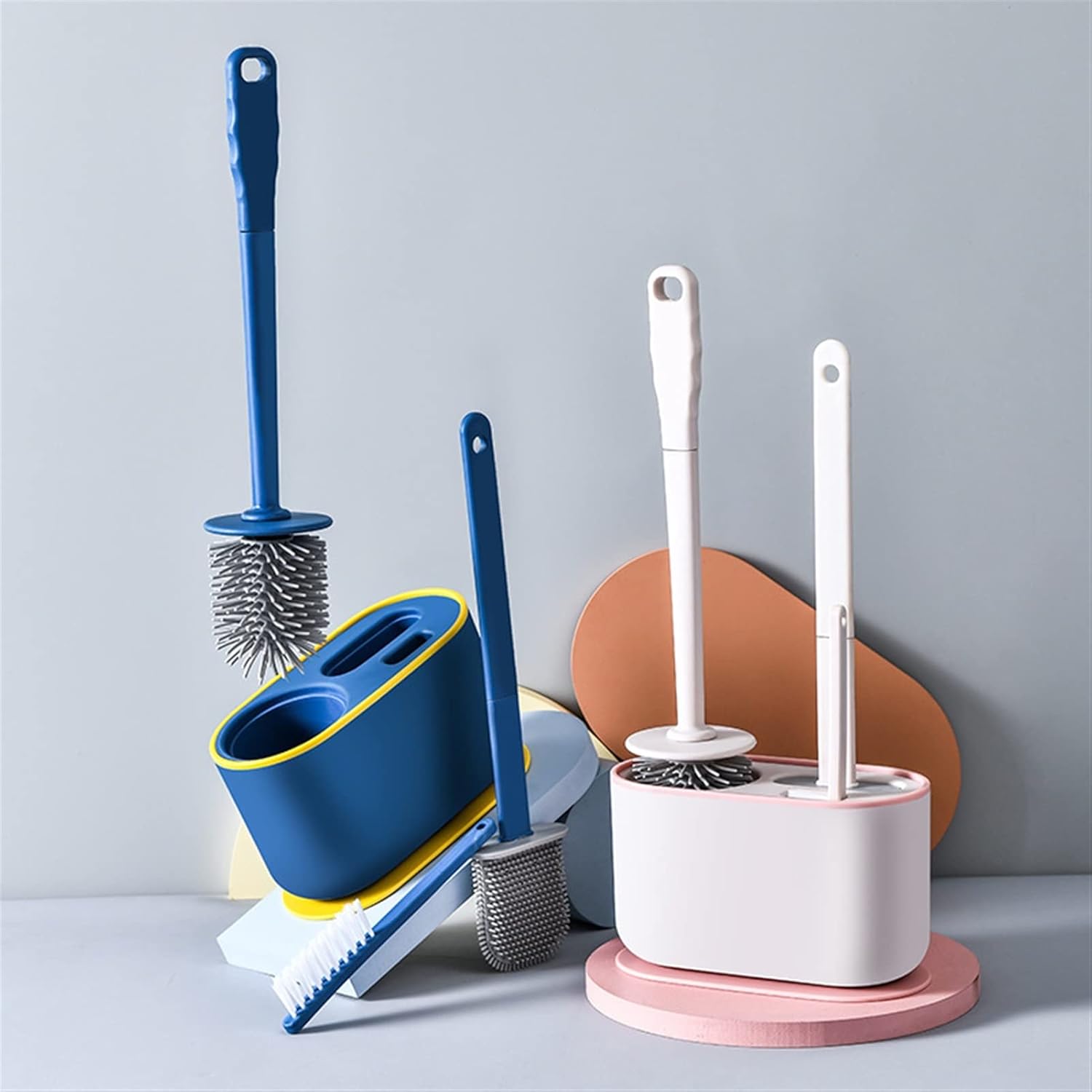 3 in 1 Toilet Brush Set with Holder and Plunger Green