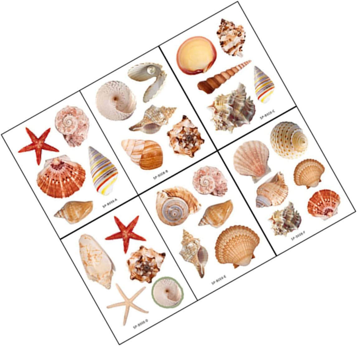 Ciieeo Self-Adhesive Shell Pattern Bath Tub Stickers