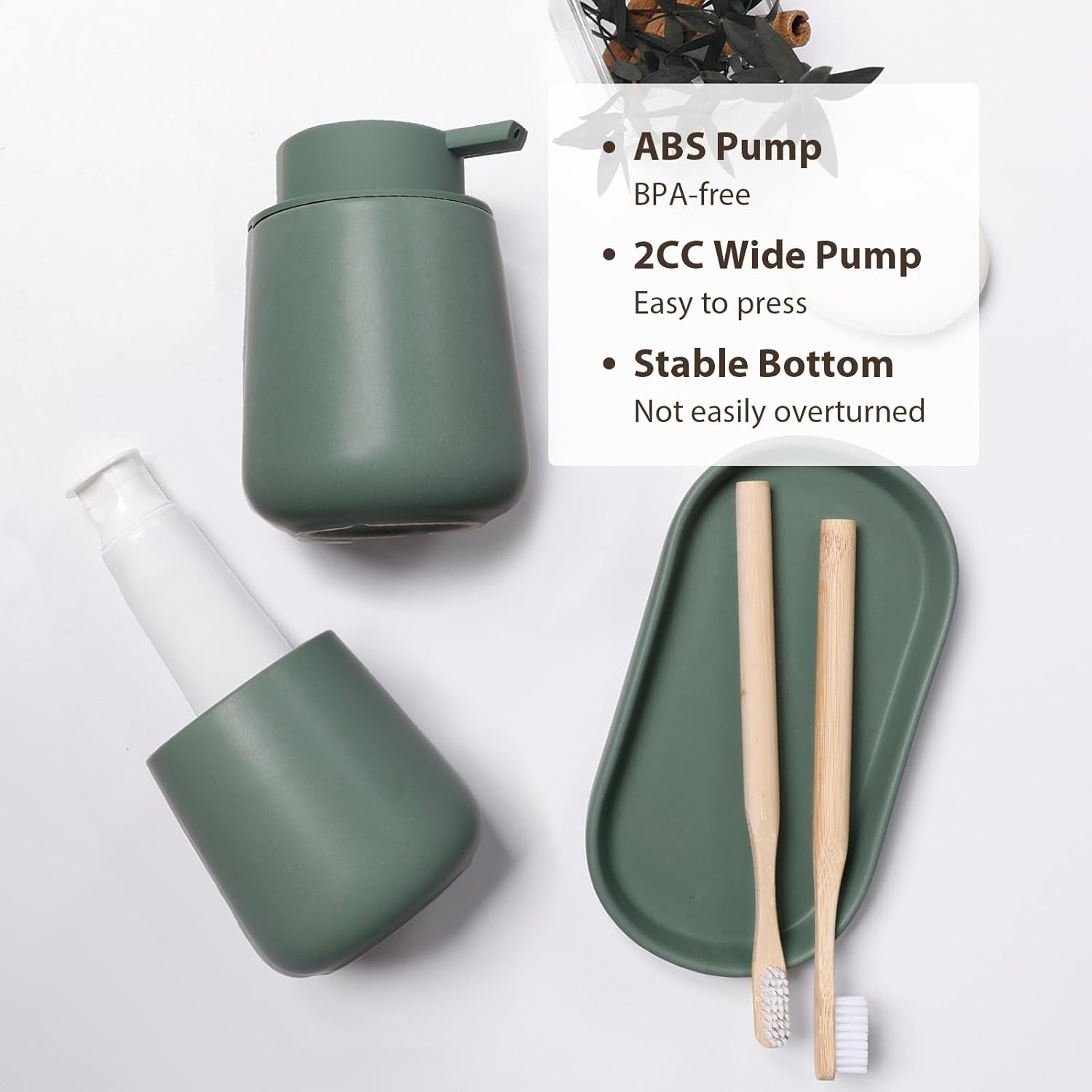 Matte Green Set of 3