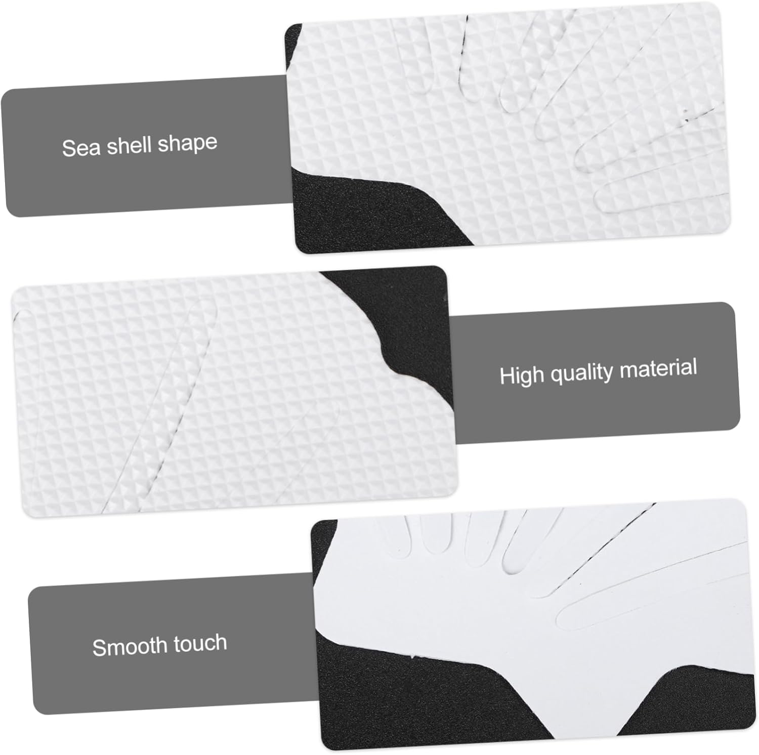 12-Piece Sea Shell Shaped Non-Slip Bathroom Stickers for Safety
