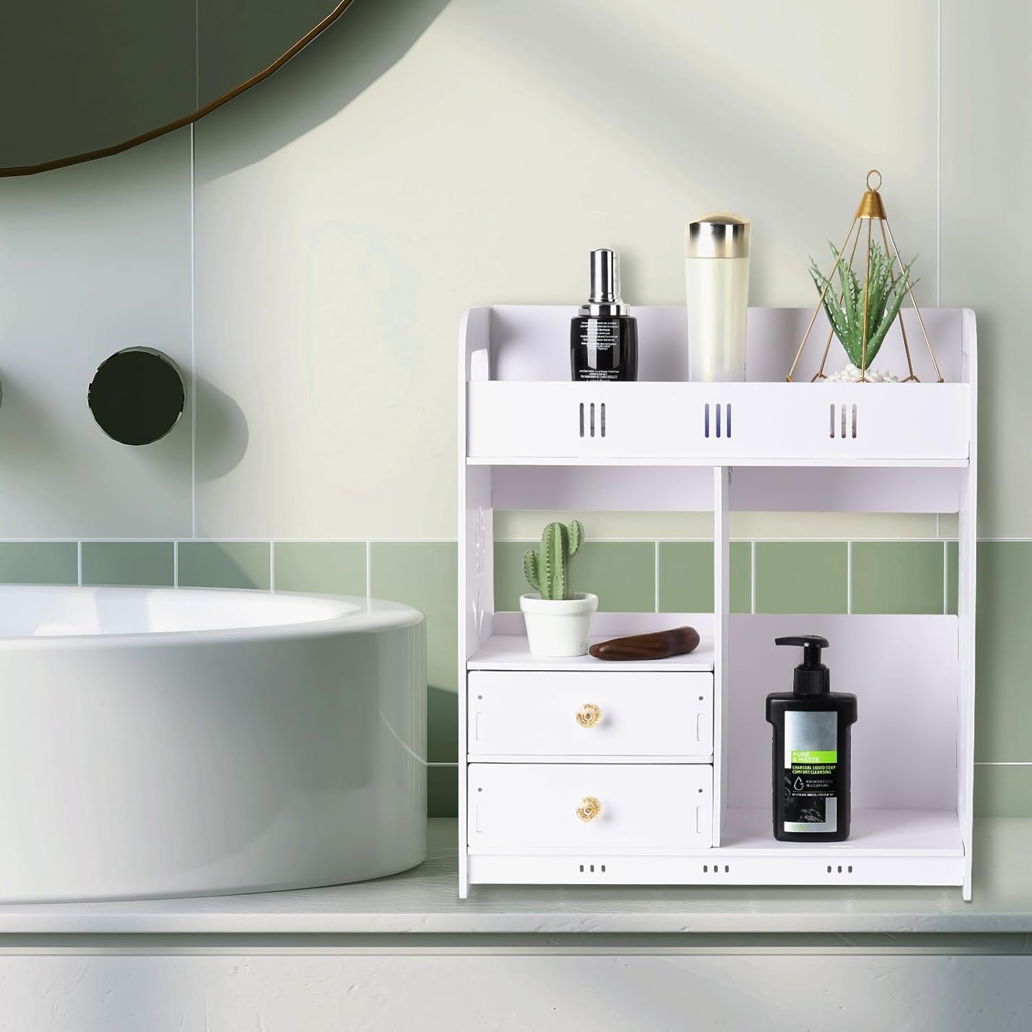 Bathroom Medicine Cabinet with 2 Doors and Adjustable Shelf