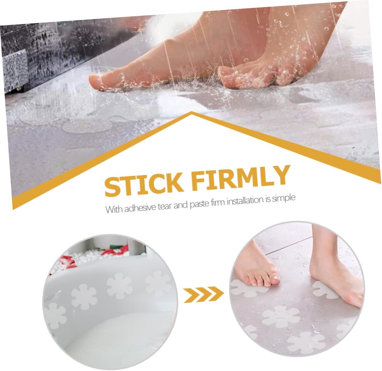 12pcs Flower Non-Slip Bathtub Stickers