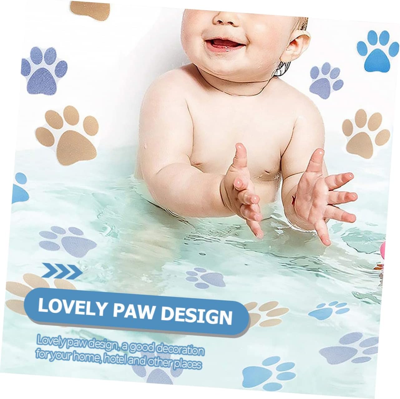 Alipis 20 Pcs Dog Paw Print Non-Slip Bathtub Stickers