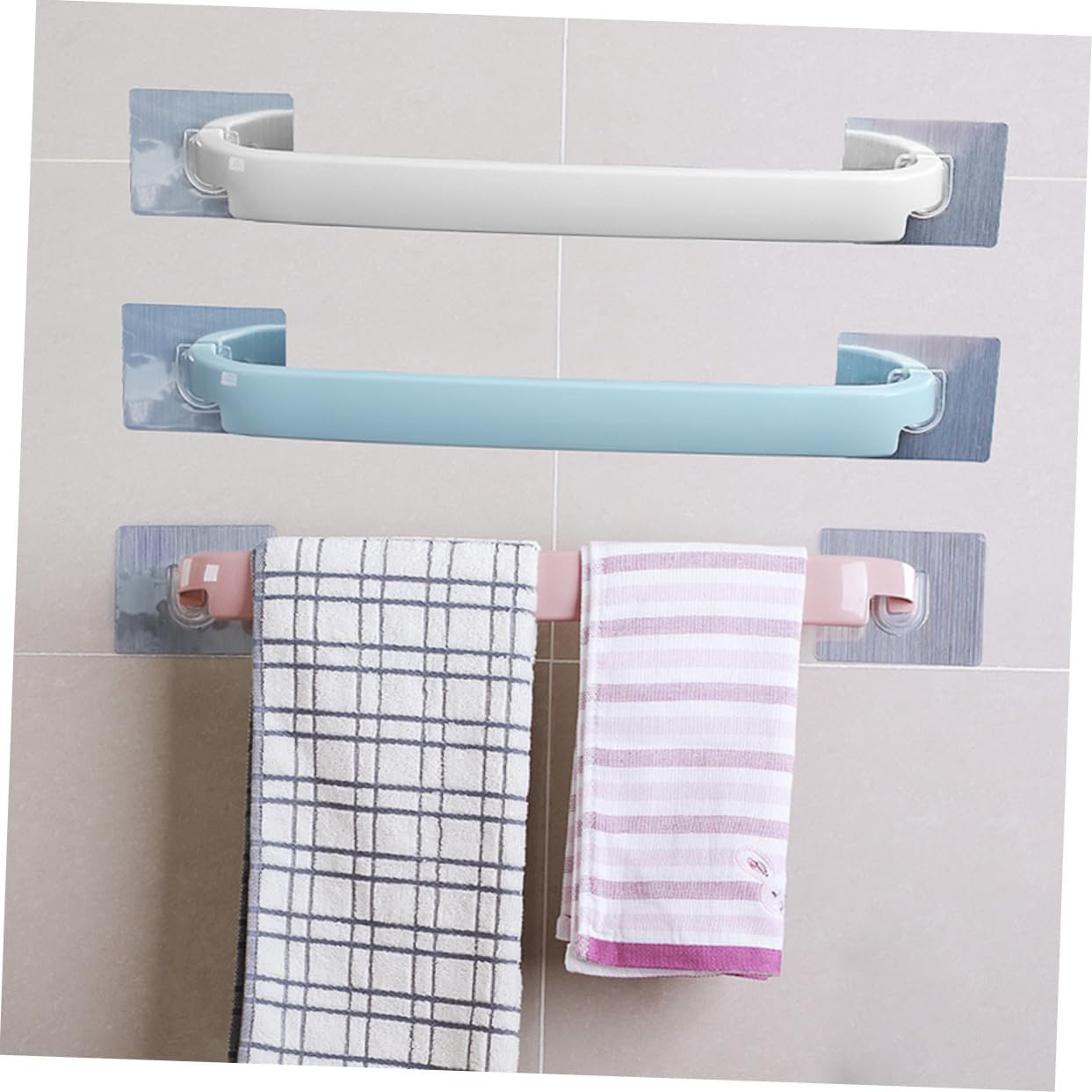 Cabilock Space-Saving Towel Holder Wall-Mounted Self-Adhesive for Bathroom