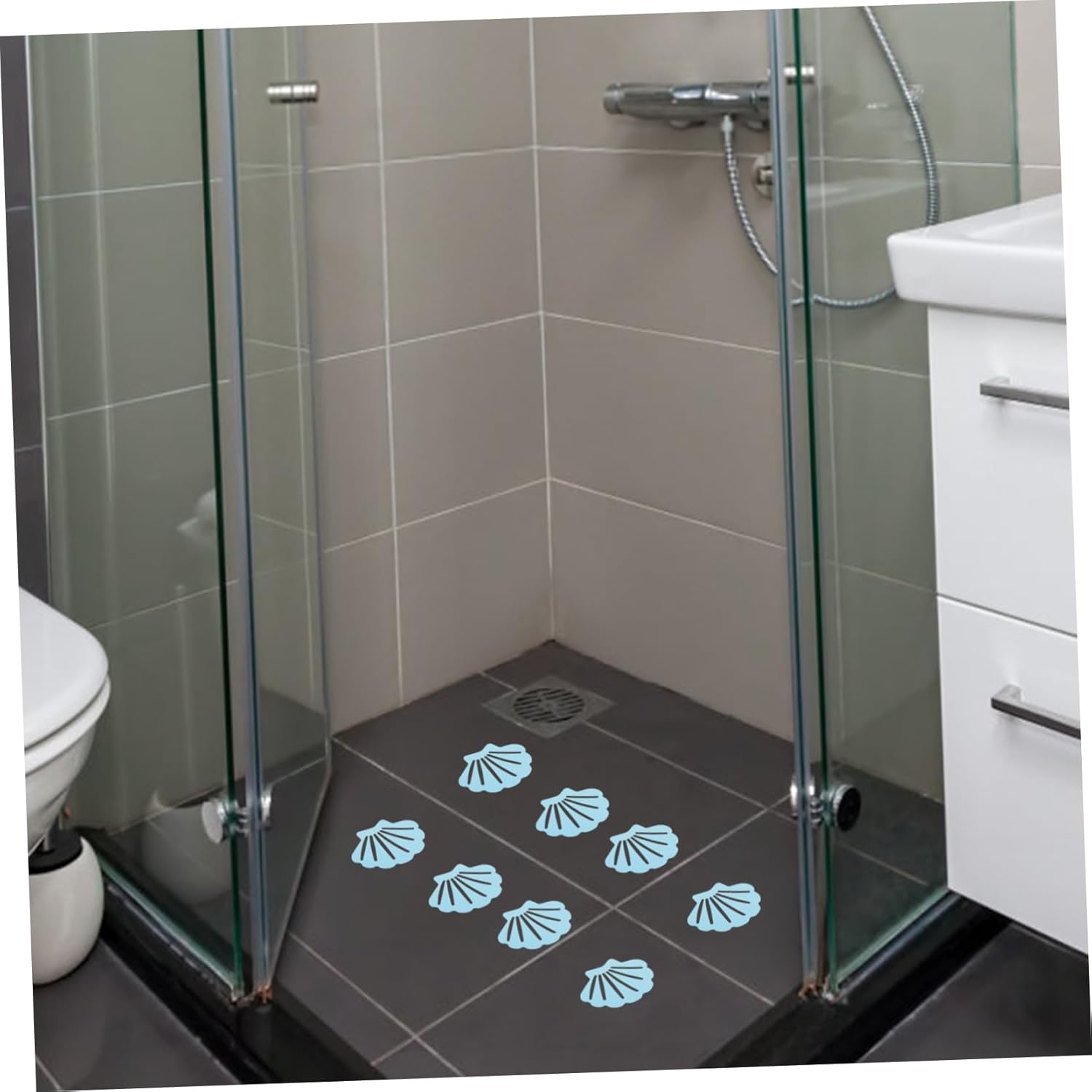 12Pcs Shell Shaped Non Skid Bath Tub Stickers for Safety