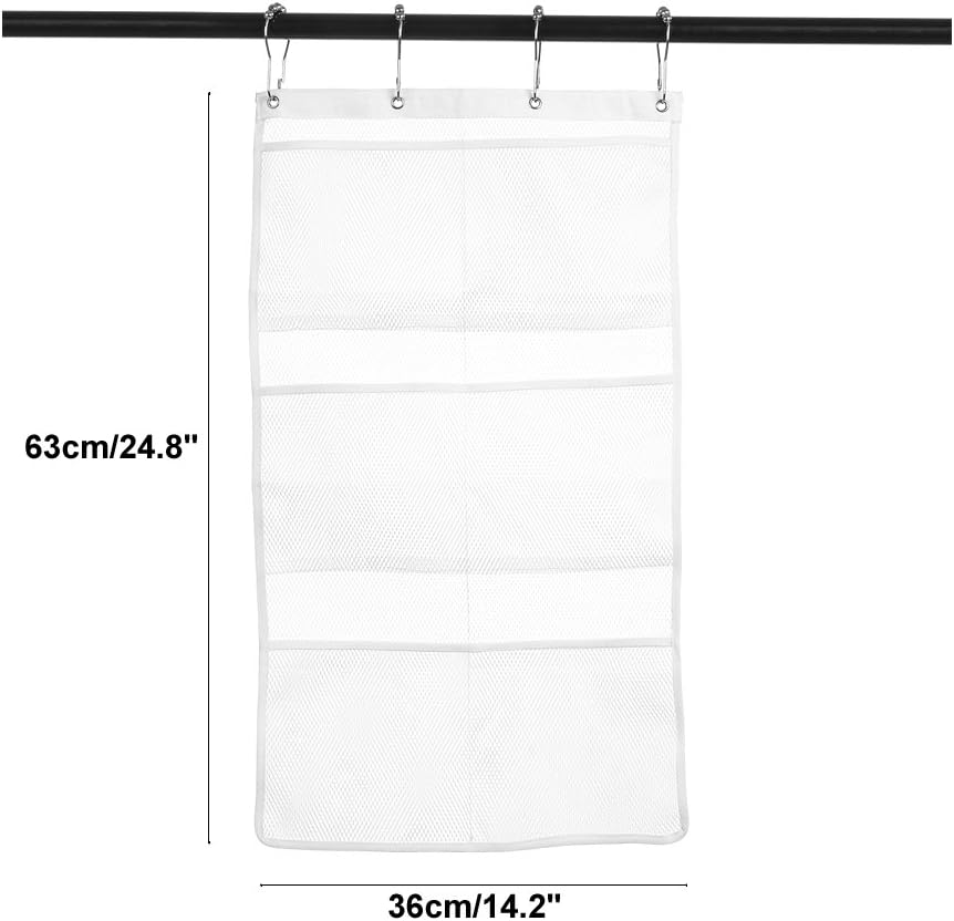 2-Piece Mesh Bathroom Caddy Organizer with 6 Pockets