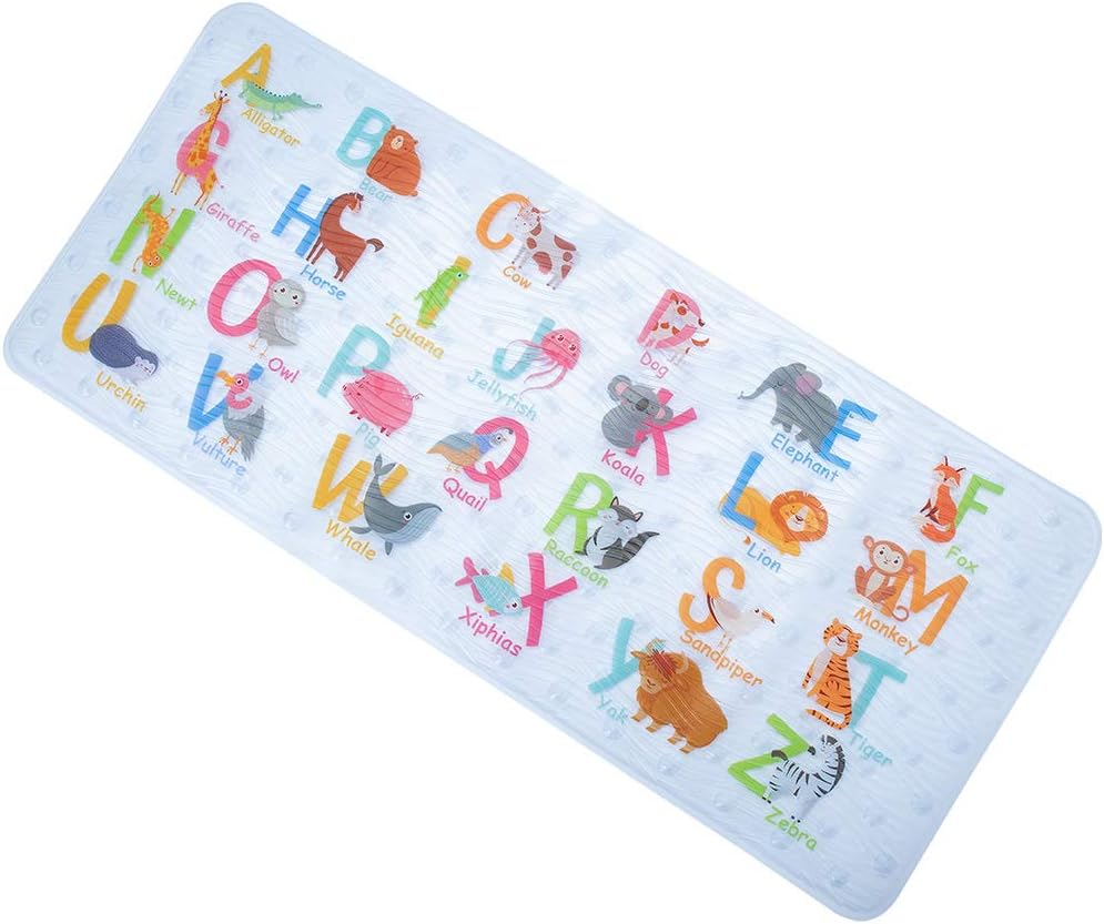 Cartoon Non Slip Bathtub Mat for Kids - 34x15 Inch