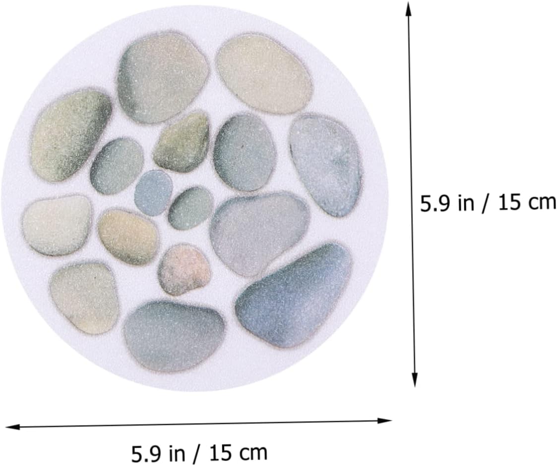 Healifty 4Pcs Stone Pattern Bath Sticker - Safe Slipping Resistant