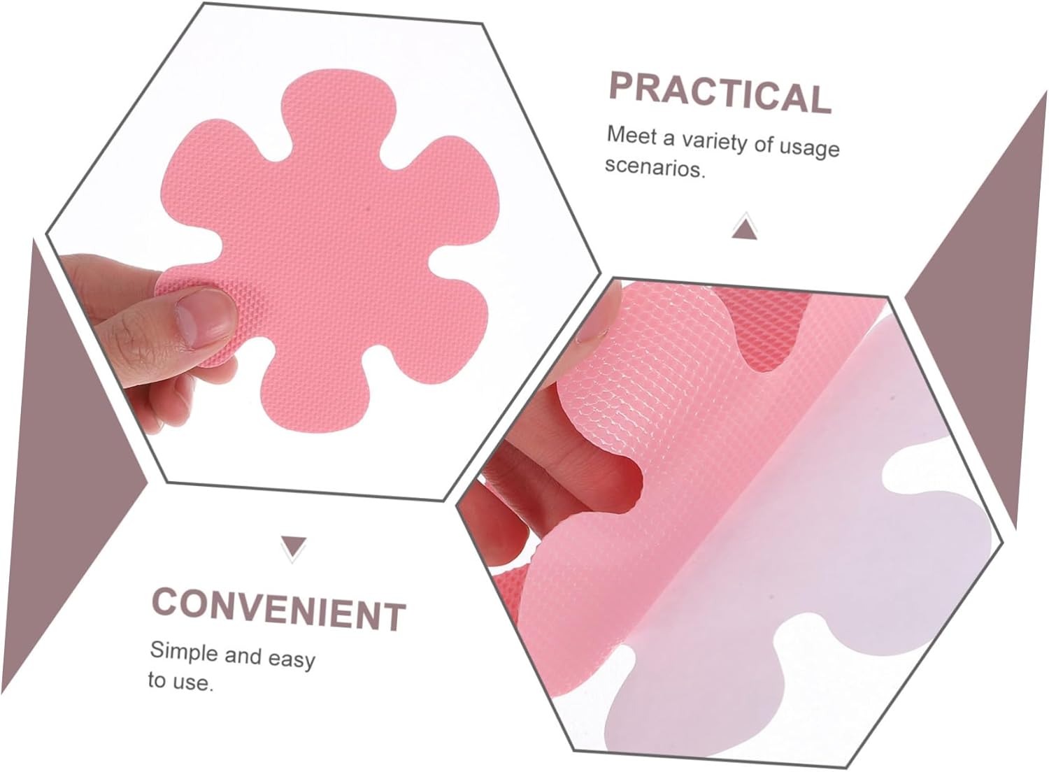 Flower Shape Non-Slip Bathtub Stickers for Safety