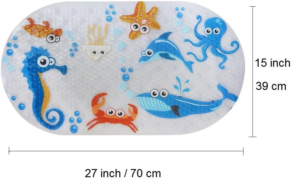 Anti-Slip Baby Bath Mat with Suction Cups