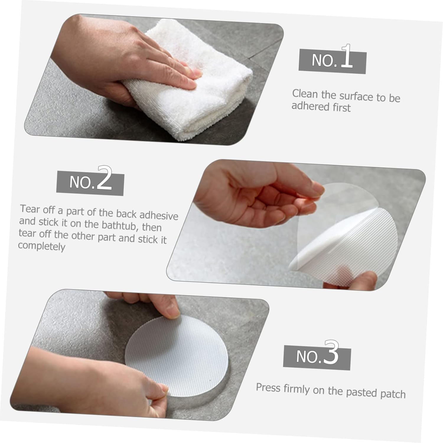 24 non-slip bathtub strips anti-slip for safe bath time