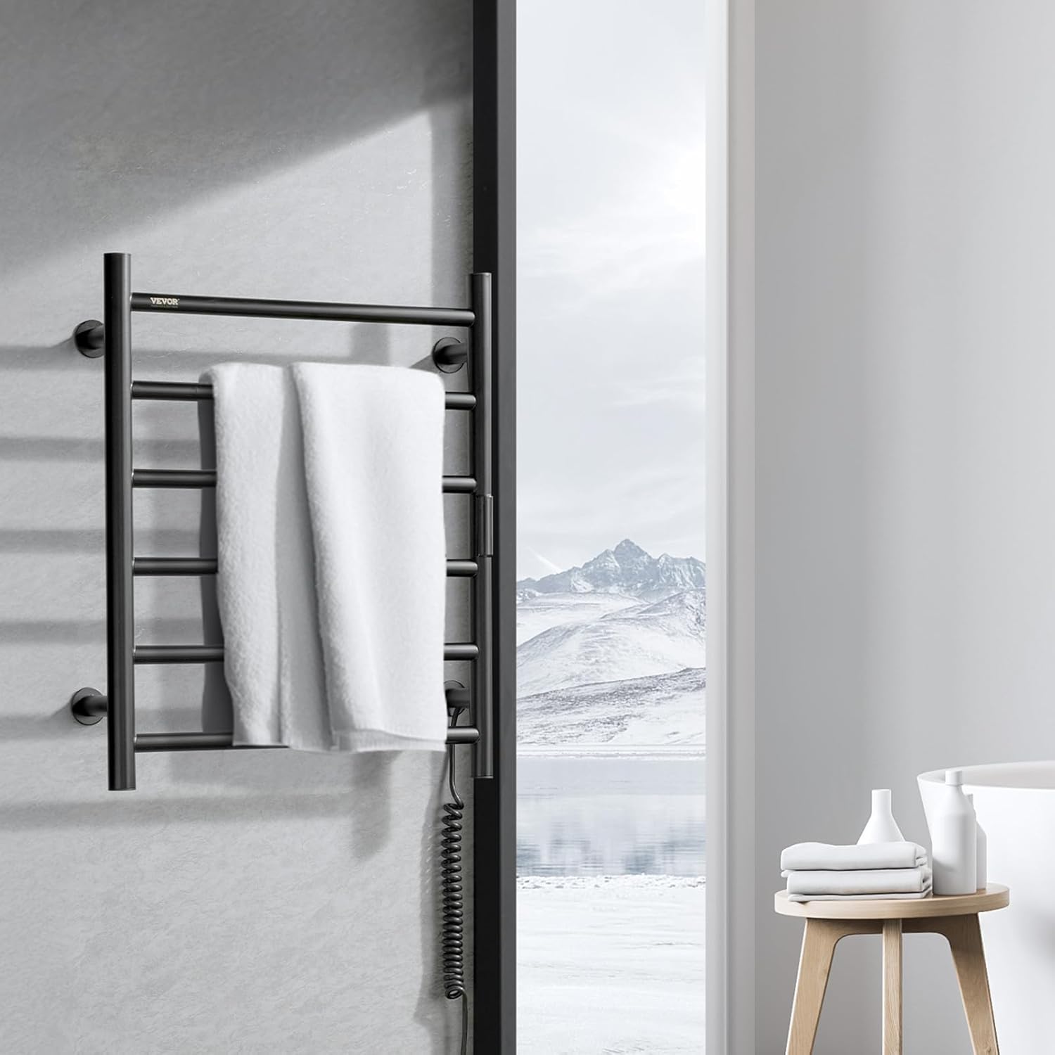 VEVOR 6BAR Stainless Steel Towel Warmer Rack