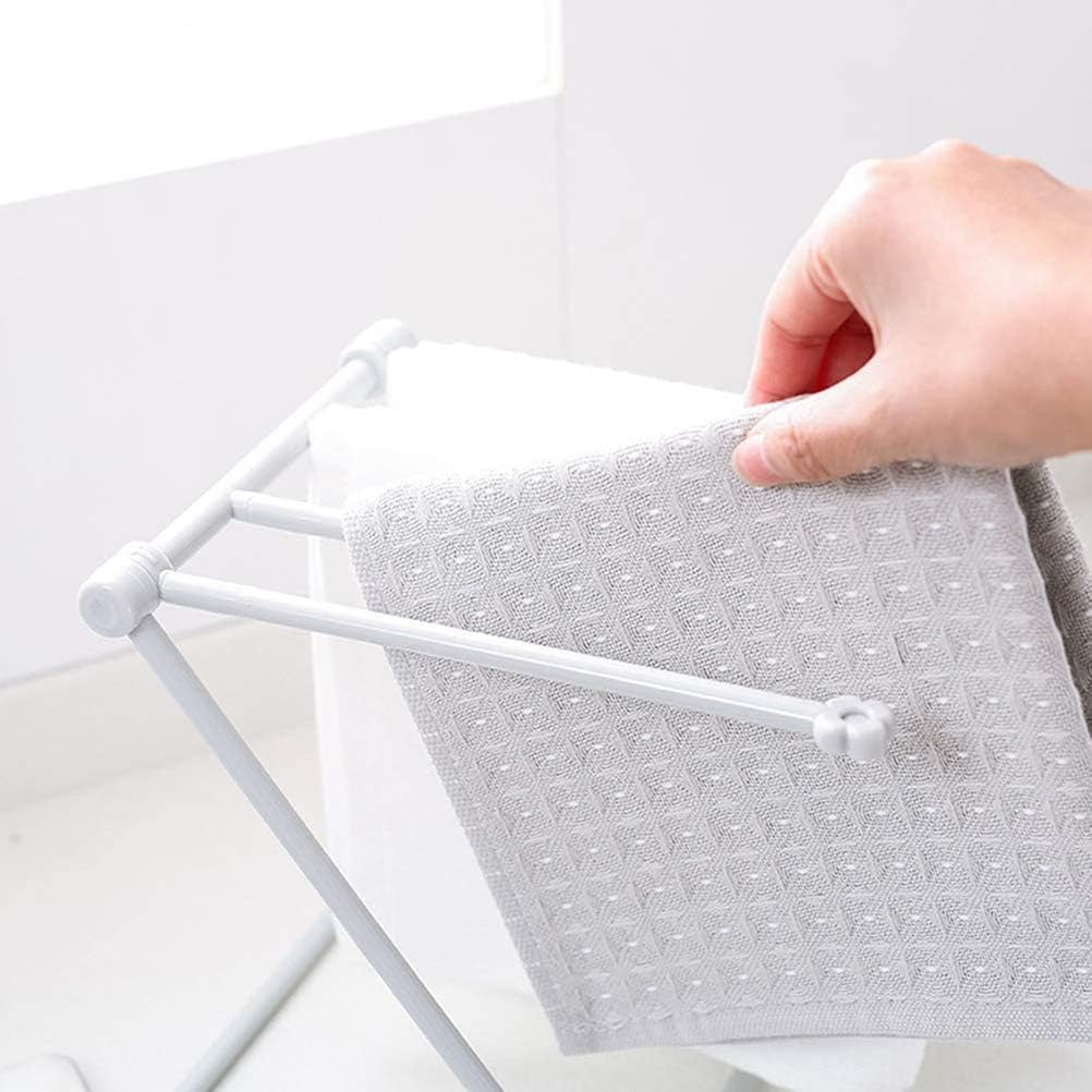 Stainless Steel Bathroom Towel Holder Z-Shape Foldable Towel Rack