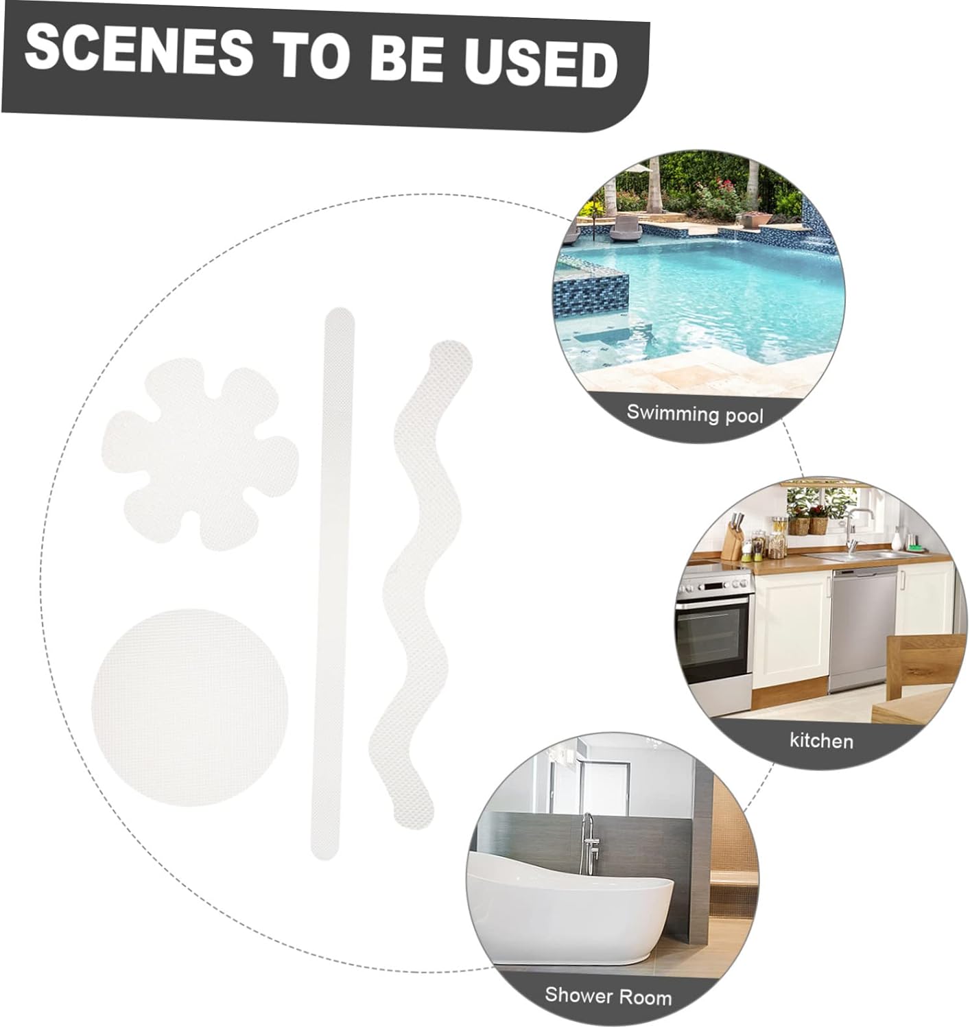 24 non-slip bathtub strips anti-slip for safe bath time