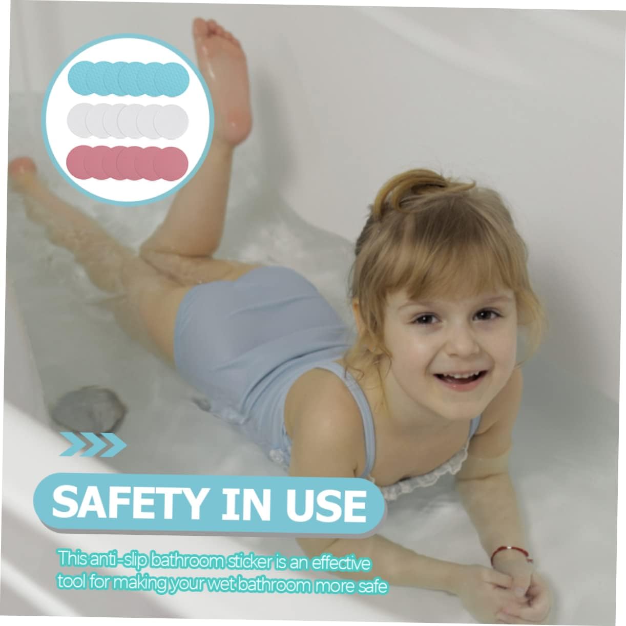 18Pcs Slip Shower Decals for Safe Bathroom Use