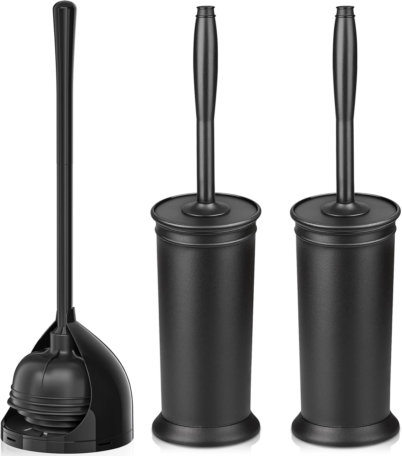 Low-Maintenance Toilet Plunger Brush Set