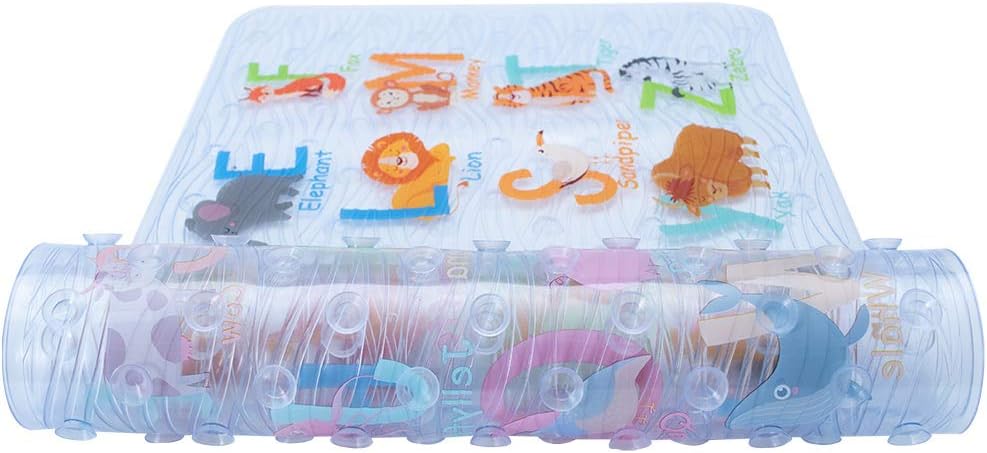 Cartoon Non Slip Bathtub Mat for Kids - 34x15 Inch