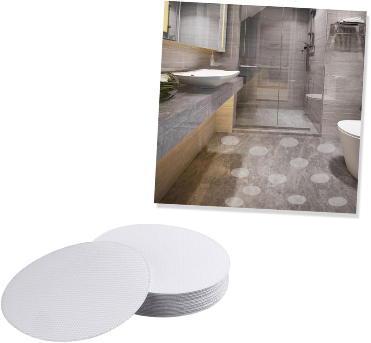 GLEAVI Anti-Slip Stickers for Bathroom 36pcs Peva Round Mats
