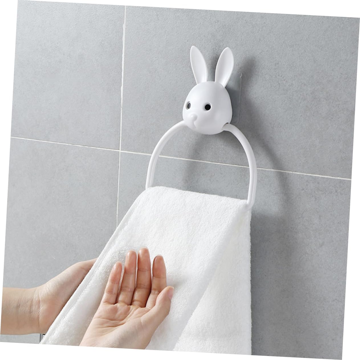 BESTYASH 1Pc Cute Cartoon Towel Organizer Upheld Towel Holder for Bathroom Kitchen
