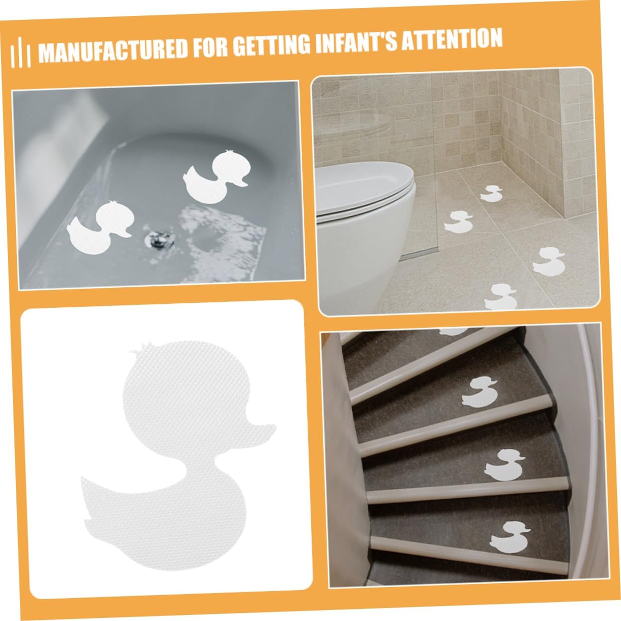 Zerodeko 20pcs Non-Slip Stickers for bathtub bathmat bath time fun