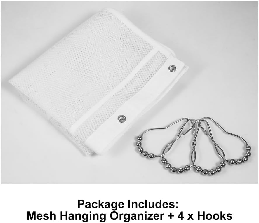 2-Piece Mesh Bathroom Caddy Organizer with 6 Pockets