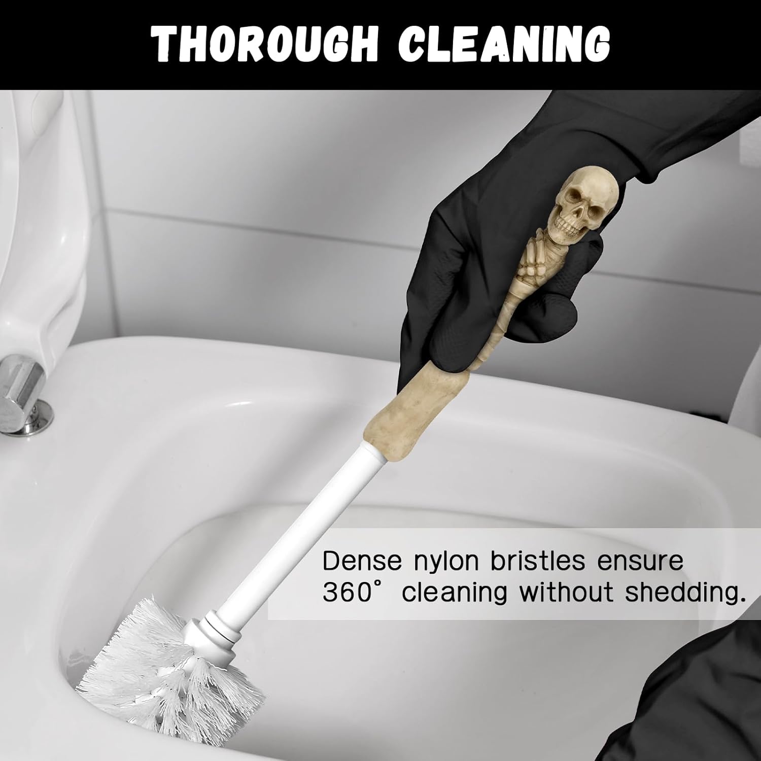 Gothic Skeleton Toilet Set for Halloween