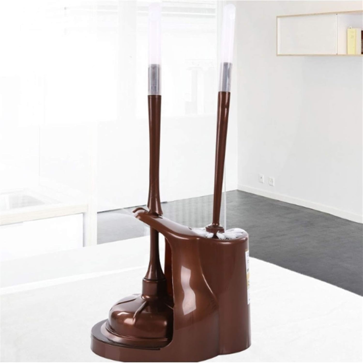 BIAOYU 2-in-1 Toilet Plunger and Brush Combo with Holder