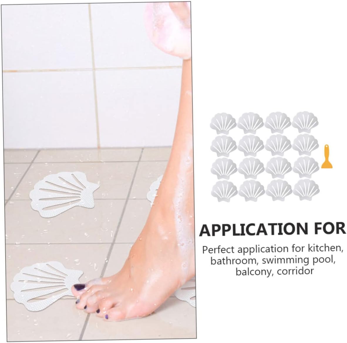 Ergonomic Non-Slip Bathroom Stickers - Perfect for Safety and Style