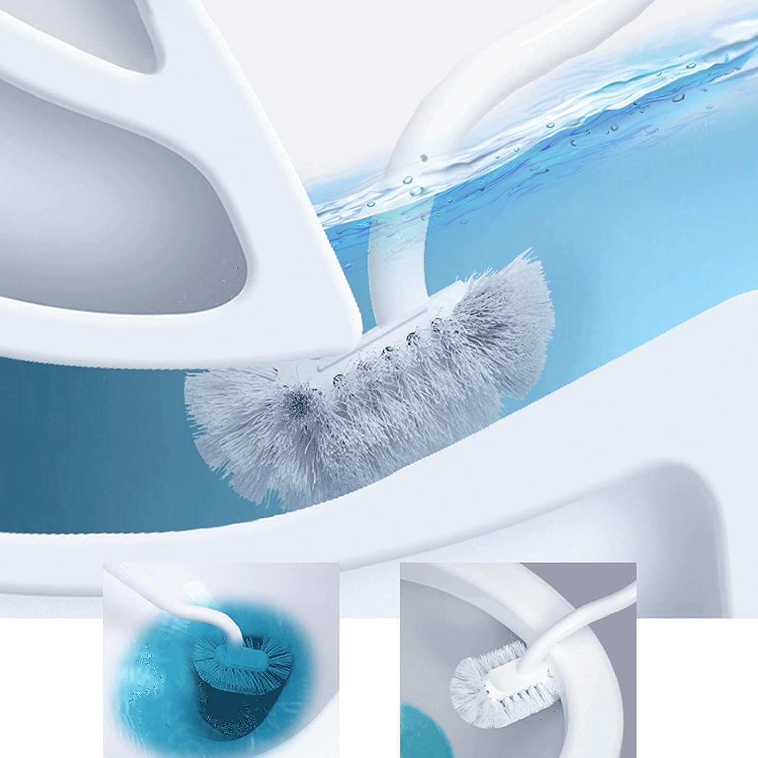 Ergonomic Durable Soft Bristles Eliminates Dead and Stains Wall-Mounted